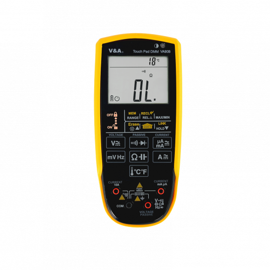 Multimeter with touch pad screen