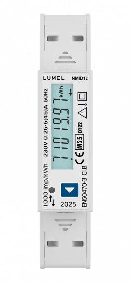 Single-phase MID certified energy meter (up to 45A) (MODBUS RTU)