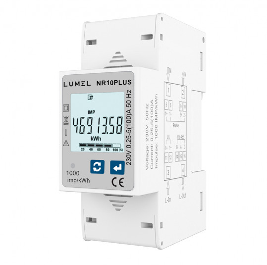 NR10PLUS - 1-PHASE ENERGY METER 100A