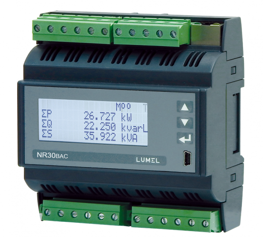Đồng hồ đo mạng điện 3 pha gắn trên ray với BACnet cho các ứng dụng BMS