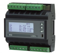 Miernik parametrów sieci 3-fazowej na szynę z rejestracją i Ethernetem