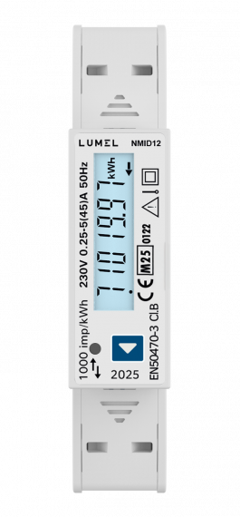 Single-phase MID certified energy meter (up to 45A) (MODBUS RTU)