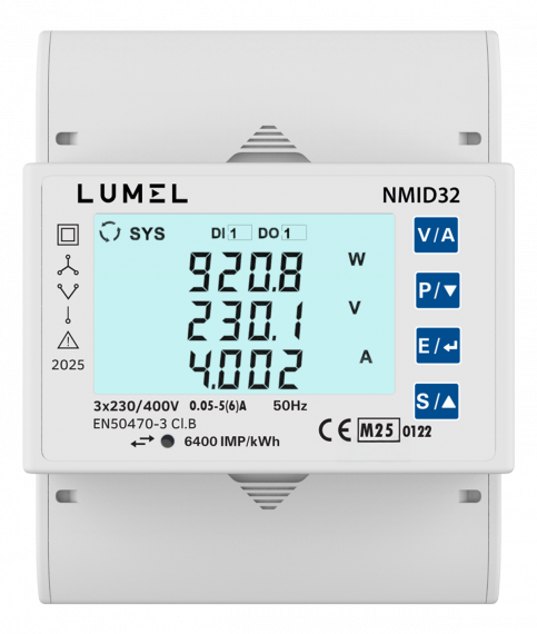 3-fazowy licznik energii z certyfikatem MID (1/5A) (MODBUS RTU)