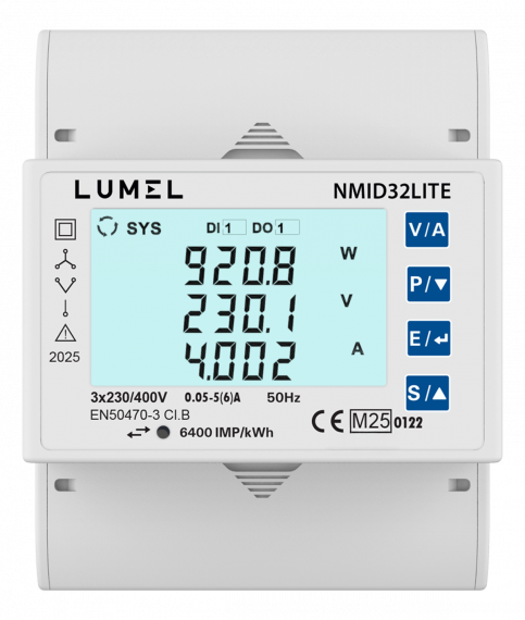3-fazowy licznik energii z certyfikatem MID (1/5A)