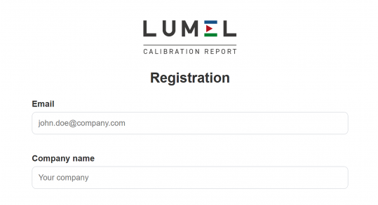 Device calibration report