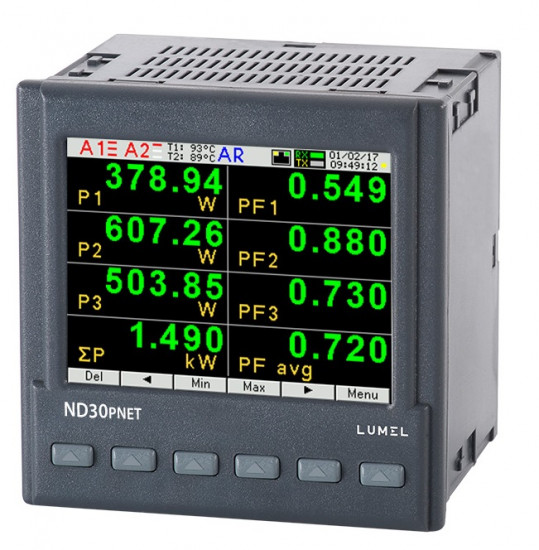 1 and 3-phase power network meter with Profinet for PLC applications