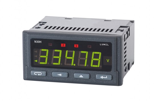 Programmable digital meter of d.c. current, d.c. voltage