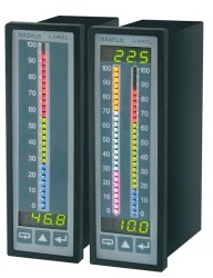 Programmable meters with bargraphs with multicolour bargraphs