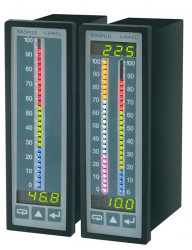 Programmable meters with bargraphs with multicolour bargraphs