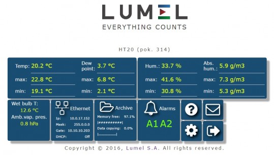 Temperature and humidity data logger with Ethernet and PoE