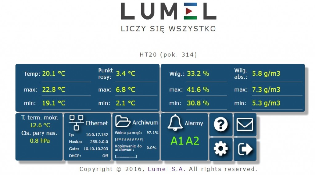 Rejestrator temperatury i wilgotności | Lumel
