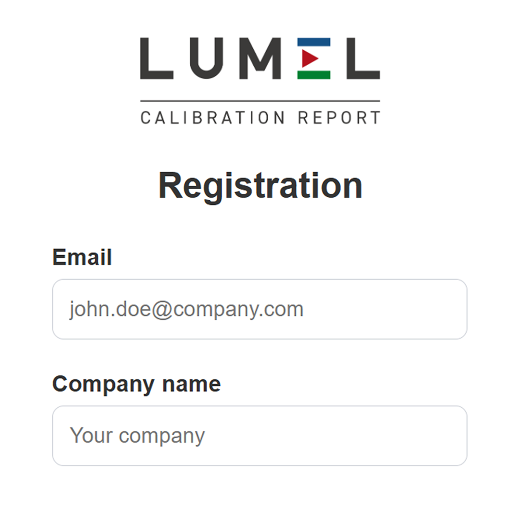 Device calibration report
