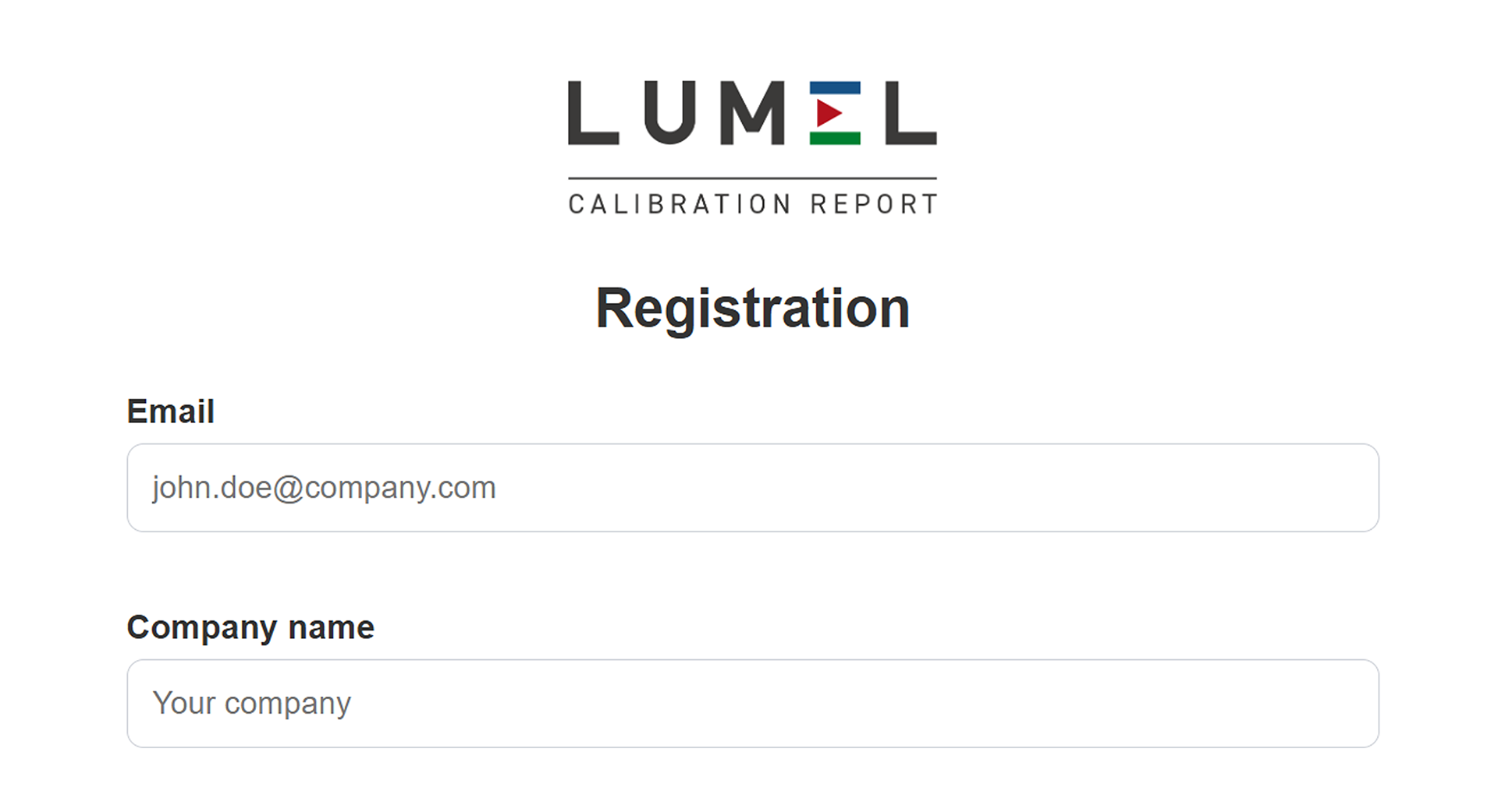 Device calibration report