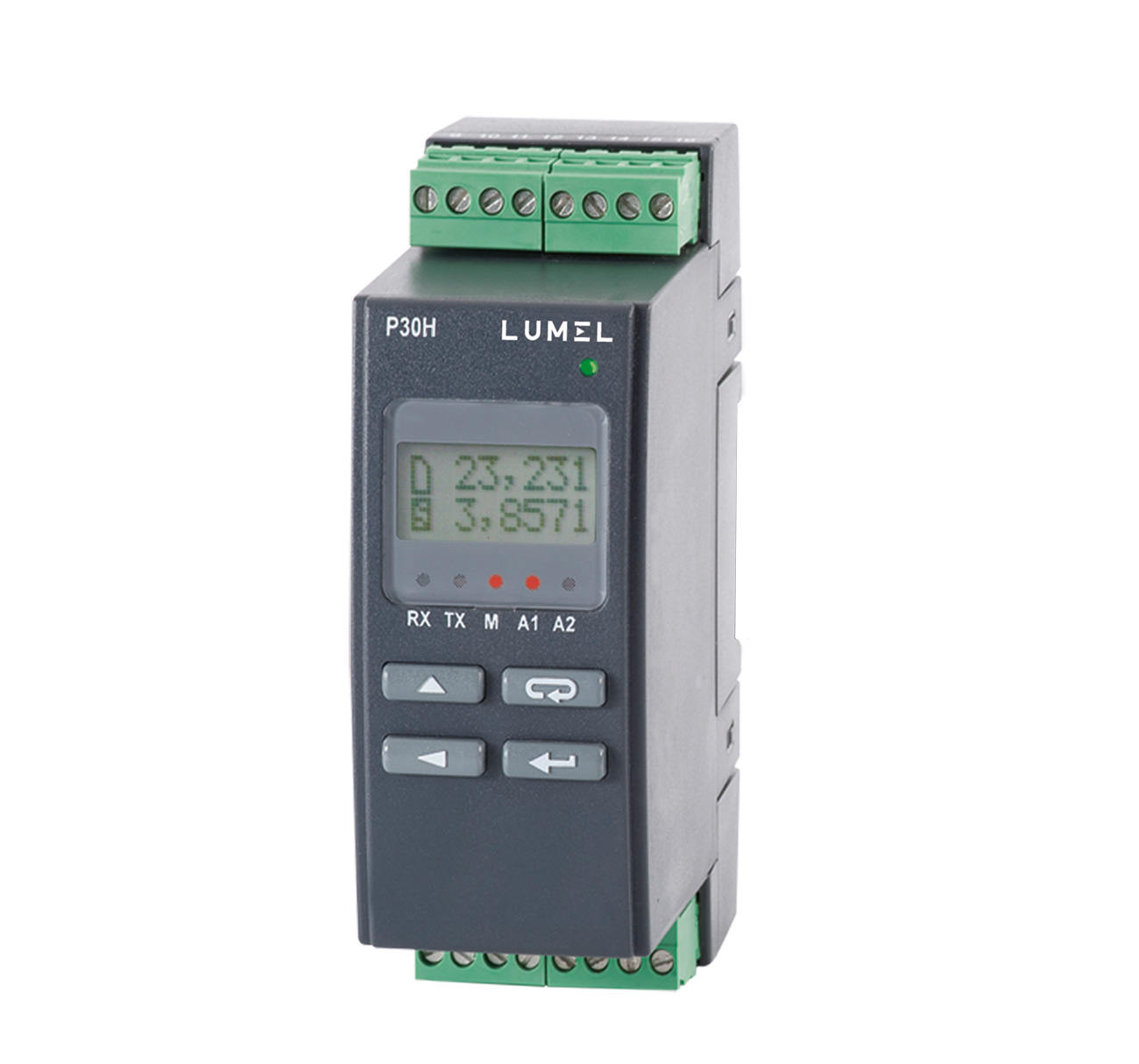 Transducer of D.C. circuit parameters with Ethernet