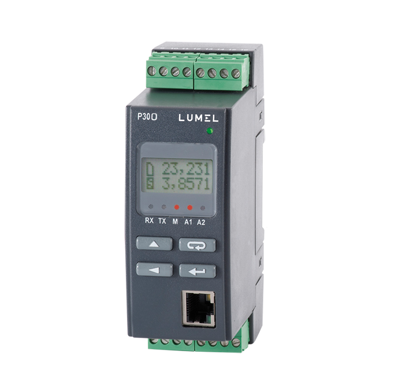 Transducer of pulses, frequency, turns, operation time with Ethernet